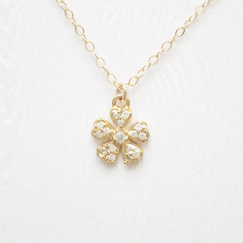 Gold,flower,necklace