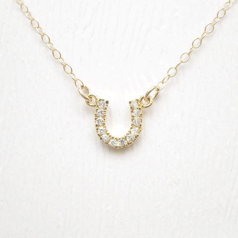Gold,Horseshoe,Necklace,horseshoe gold necklace