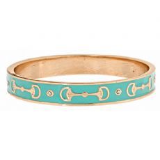 GOLD,CUP,BANGLE,(6,color,choices),EQUESTRAIN BANGLE KENTUCKY DERBY BELMONT JEWELRY HORSE BIT ENAMEL TRENDY PEOPLE MAGAZINE