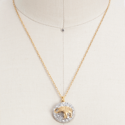 Vintage,Finds,Sparkle,Elephant,Necklace,nautical preppy equestrian monogram jewlery john wind maximal art winner's circle O Magazine Vogue Vanity Fair Oprah's Favorite