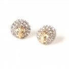 Parisian,Passion,Button,Earrings,Parisian Passion Button Earrings, fleur de lis sparkling 