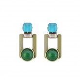 Collette,Earrings,in,Marine,collette earrings, loren hope , marine, beach jewelry, art deco jewelry