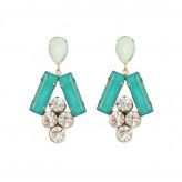 Petra,Earrings,in,Teal/Mint,petra earrings, teal, mint, loren hope , marine, beach jewelry, art deco jewelry