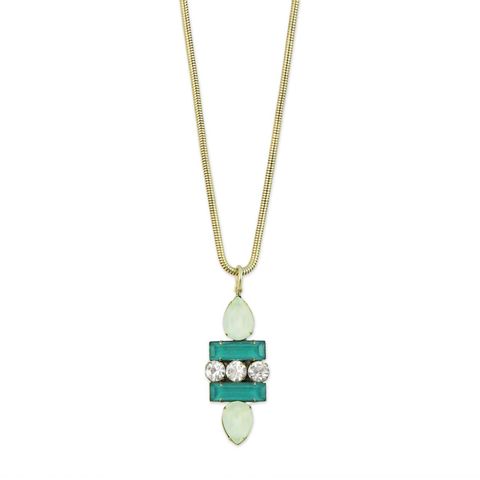 Petra,Pendant,in,Teal/Mint,petra pendant, teal, mint, loren hope , marine, beach jewelry, art deco jewelry