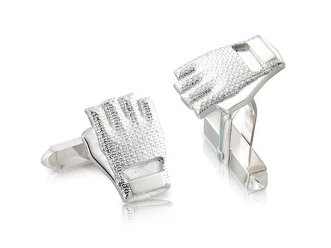 Knitted,Mitt,Cufflinks,Silver, Jewellery, Cufflinks, Heritage, Fixed Wheel, Bicycle, Hallmarked, U.K.