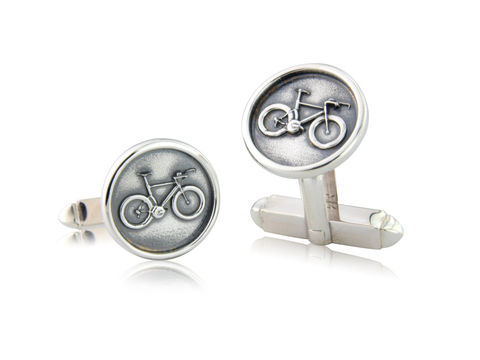 Time,Trial,/,Track,Bicycle,Disc,Cufflinks,Silver, Cycling, Jewellery, Cufflinks, Track, Bicycle, Hallmarked, U.K.