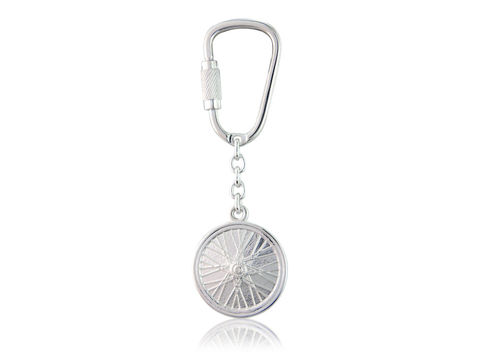Wheel,Keyring,Silver, Jewellery, Keyring, Road, Bicycle, Hallmarked, U.K.