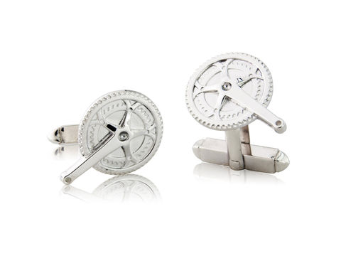 Chain,Set,Cufflinks,Silver, Jewellery, Cufflinks, Heritage, Fixed Wheel, Bicycle, Hallmarked, U.K.