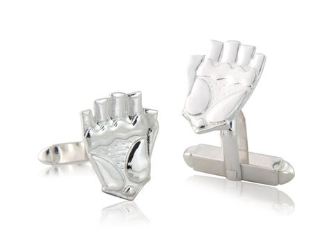 Glove,Cufflinks,Silver, Jewellery, Cufflinks, Road, Bicycle, Hallmarked, U.K.
