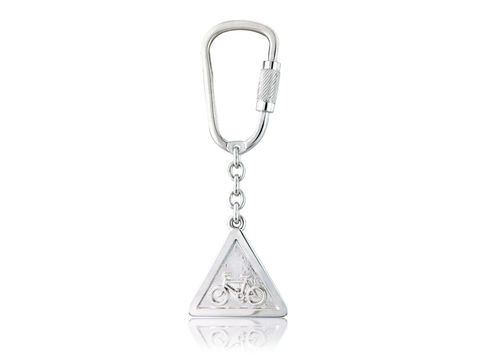 Warning,Sign,Keyring,Silver, Jewellery, Keyring, Gift, U.K.