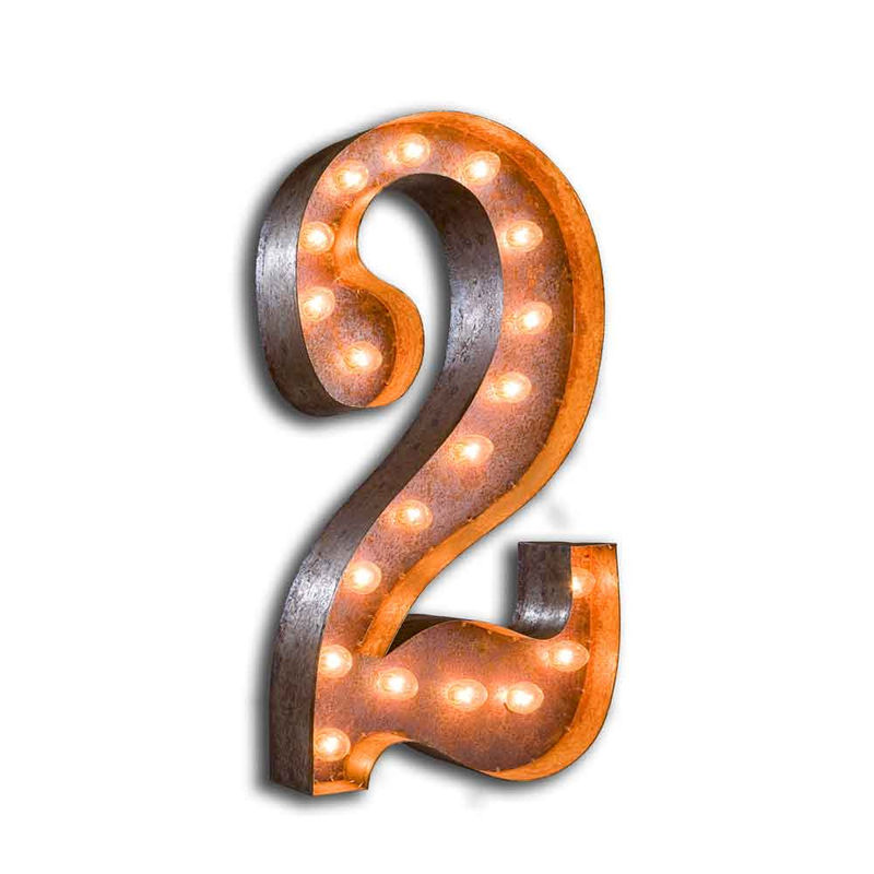 letter light number 2 the vintage industrial