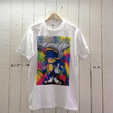 Blue,Label,T-Shirt,(Stoned,Sonic,The,Hedgehog,by,Bottle,Of,Smoke),Clothing,Tshirt,Art,Weed,Splif,Rasta,Illustration,Print,Bottle_Of_Smoke,Cotton,Design,T_Shirt,Liquid,Ink,Digital
