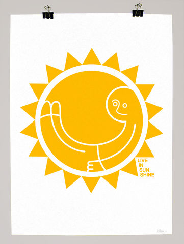 Live,In,Sunshine,dale, edwin, murray, print, buy, limited, edition, art, illustrator, graphic artist, live in sunshine