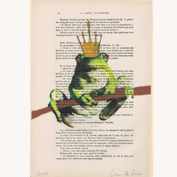 King Frog - Hand Painting Mixed Media Artwork - product images of