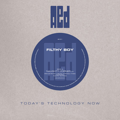 AED0011,FILTHY,BOY,7,INCH,NAUGHTY,CORNER/BIGGEST,FAN,EVER,Filthy Boy, Naughty Corner, AED Records