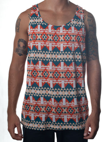 Nemis,Aztec,Tank,Green,Clothing,Tshirt,geometric,aztec,native,tribal,bold,graphic,printed,fashion,womens,mens,tshirt,tee,fall,supima,cotton,40s