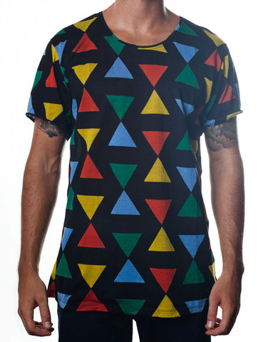 Nemis,Triangle,Tee,Black,Clothing,Tshirt,bold,geometric,retro,graphic,printed,black,fashion,womens,mens,tshirt,tee,80s,cotton