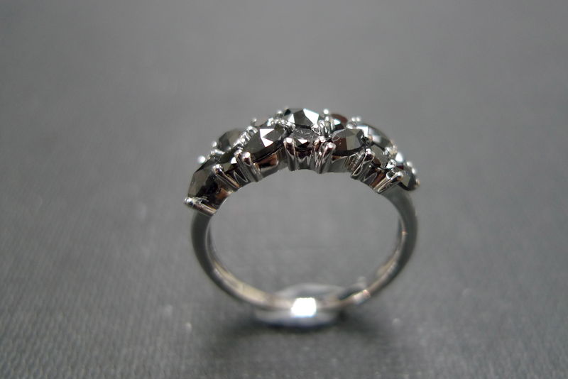 Marquise Black Diamond Ring HN Jewelry