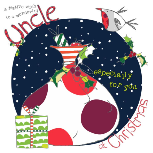 A festive wish to a wonderful Uncle Christmas Card ...