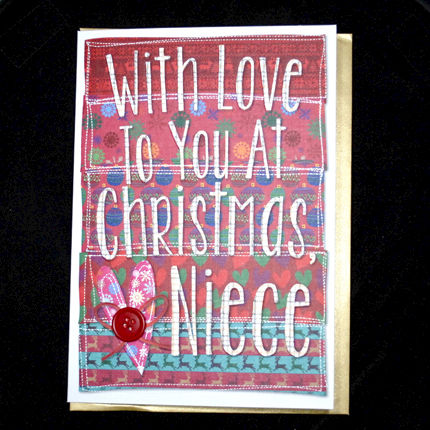 With Love Niece Christmas Card - Karenza Paperie
