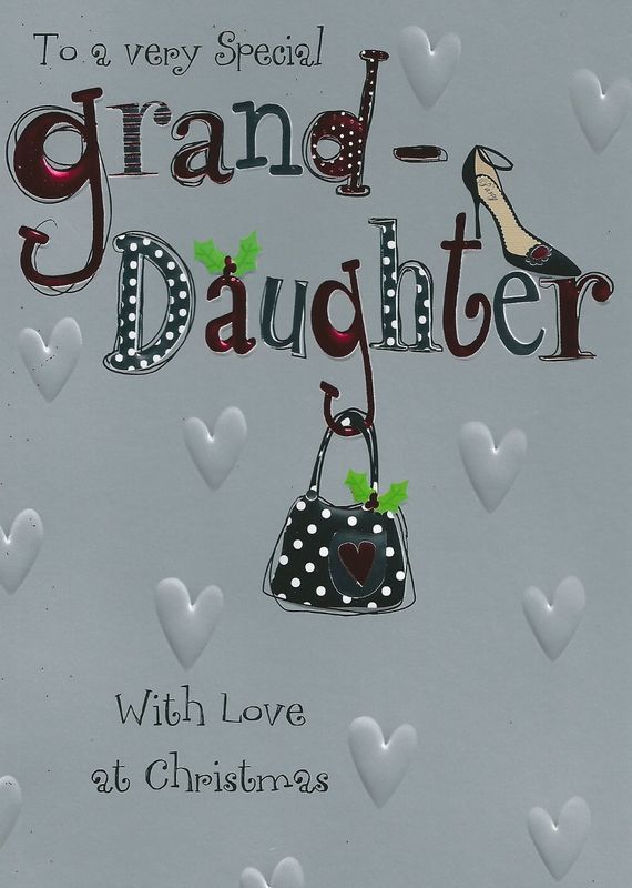 Handmade granddaughter christmas card To A Special Granddaughter Christmas Card - Karenza Paperie