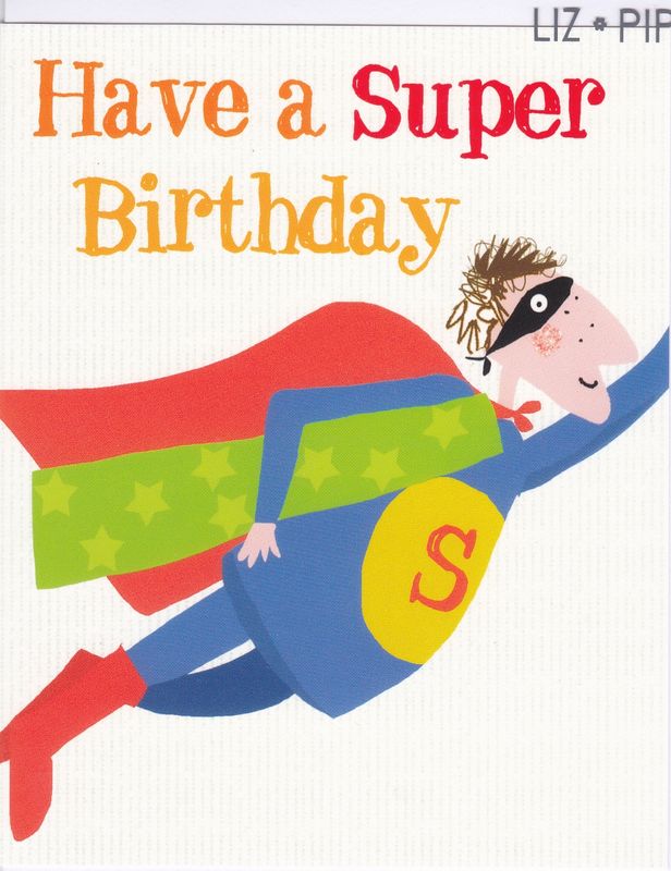 superman birthday card karenza