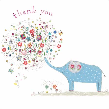 kim anderson elephant thank you card