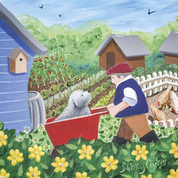 buy dog allotment nikky corker blank greetings card online from karenza paperie
