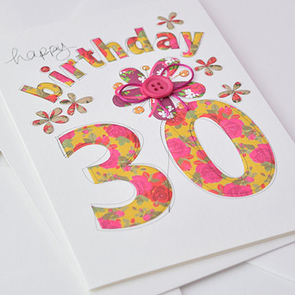 buy 30th birthday cards online from karenza paperie for her for him age thirty thirtieth cards