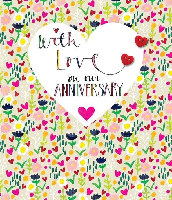 Floral On Our Anniversary Card Karenza Paperie