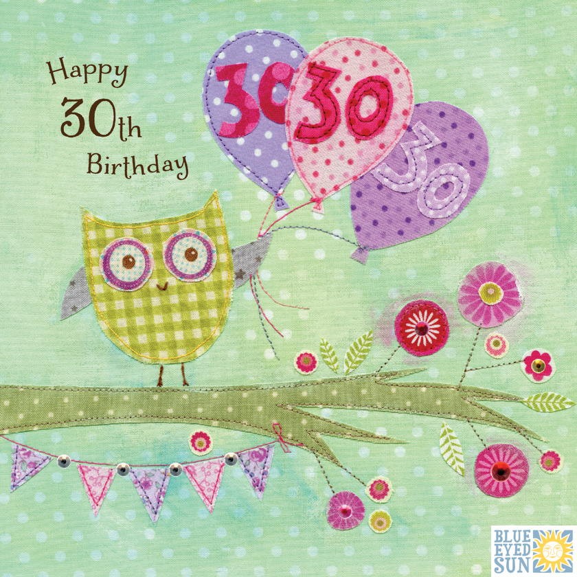 buy 30th birthday cards online from karenza paperie for her for with owls age thirty thirtieth cards