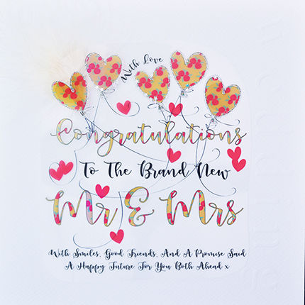 Buy Wedding Day Cards Online For Bride And Groom Mr And Mrs Mrs And Mrs Mr And Mr Civil Partnerdhip Collection Karenza Paperie