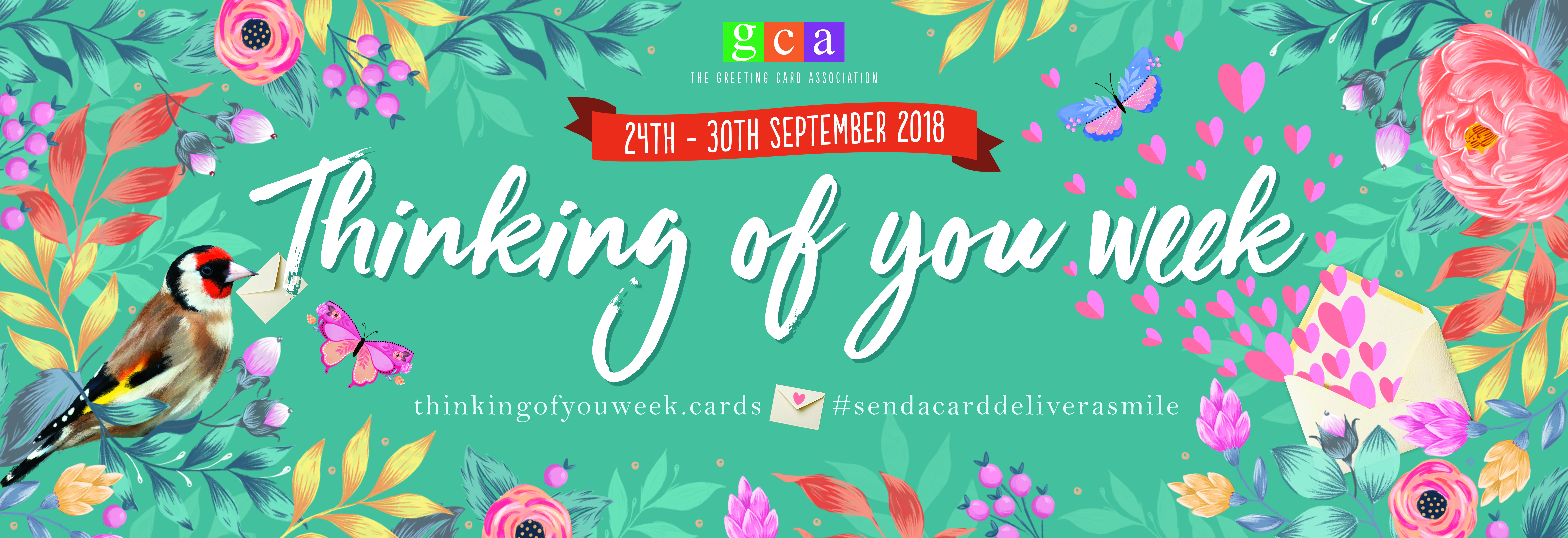 The 24th - 30th September is Thinking Of You Week. What is nicer than receiving an unexpected card or letter!! So you can select a card or two to send to someone special please use discount code TOYW18 to receive a 20% discount off of all cards in the Thinking Of You & Warm Wishes Cards collection and the Blank Cards collection. #sendacarddeliverasmile