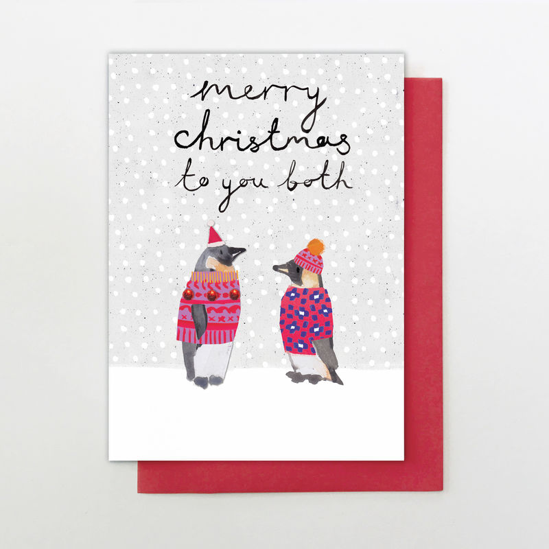 Hand Finished To You Both Christmas Card - Karenza Paperie