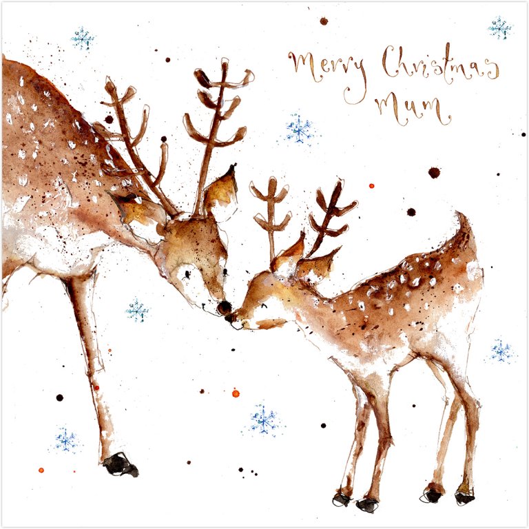 buy mum christmas card online with reindeer from child daugter son children for mums parents parent