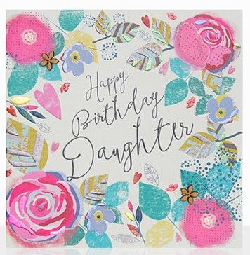 buy beautiful daughter birthday card online with flowers leaves roses botantical birthday cards for daughters from mum and dad parents mum dad at karenza paperie