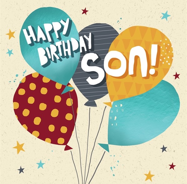 rachel ellen designs half price sale son birthday cards buy oline 50% off 1/2 price card sale son birthday cards with balloons at karenza paperie