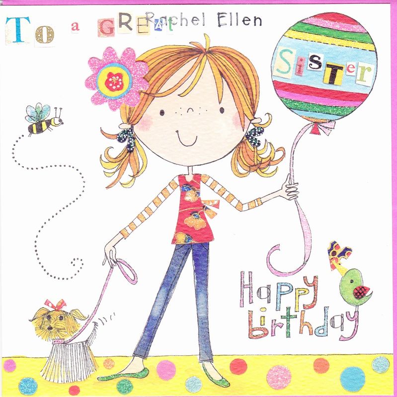 buy special sister birthday cards online at karenza paperie half price 1/2 price 50% off sale rachel ellen designs relation birthday cards for sisters little sister from brother sibling sister