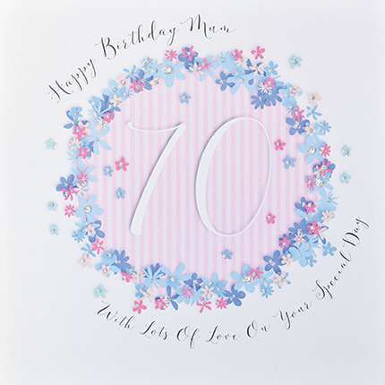 buy mum 70th large luxury handmade birthday cards online at karenza paperie pretty mum cards floral age seventy seventieth 70 cards for mums