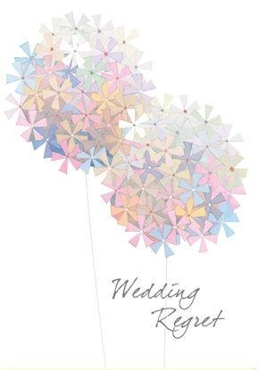 Floral Wedding Regret Card Karenza Paperie