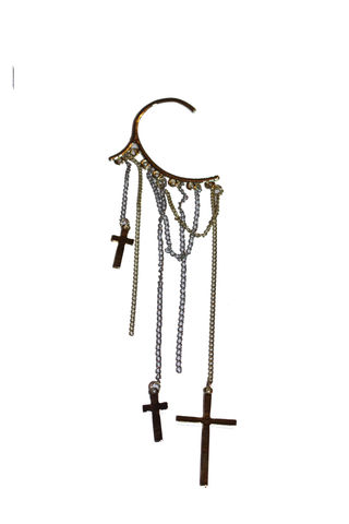 Multi,Cross,and,Chain,Ear,Hook