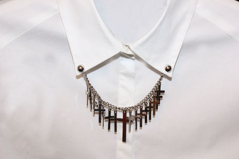 Multi,Cross,Collar,Chain