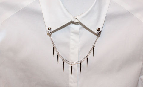 Skull,and,Spike,Collar,Chain