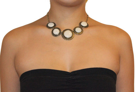 Circle,Stone,Necklace