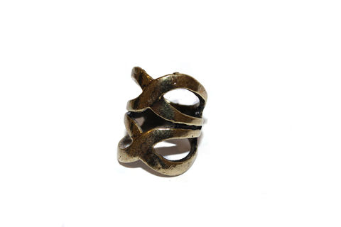 Double,Gold,Cross,Ring