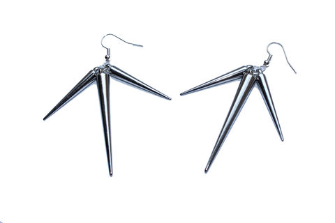 Hand,Made,By...,Bear,&,Mojo,'Three,Spike,Earrings'