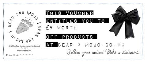 Bear,and,Mojo,GIFT,VOUCHER,£5,bearandmojo, bear and mojo, gift voucher