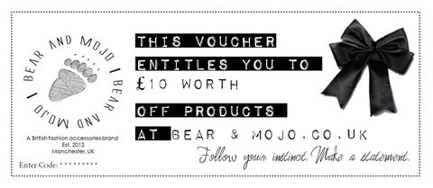 Bear,and,Mojo,GIFT,VOUCHER,£10,bearandmojo, bear and mojo, gift voucher