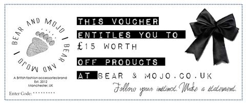 Bear,and,Mojo,GIFT,VOUCHER,£15,bearandmojo, bear and mojo, gift voucher