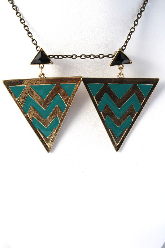 Chevron Triangle Earrings - product images